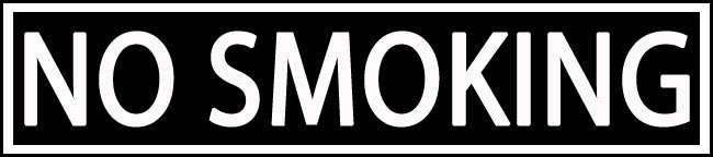 『NO SMOKING』プラカード