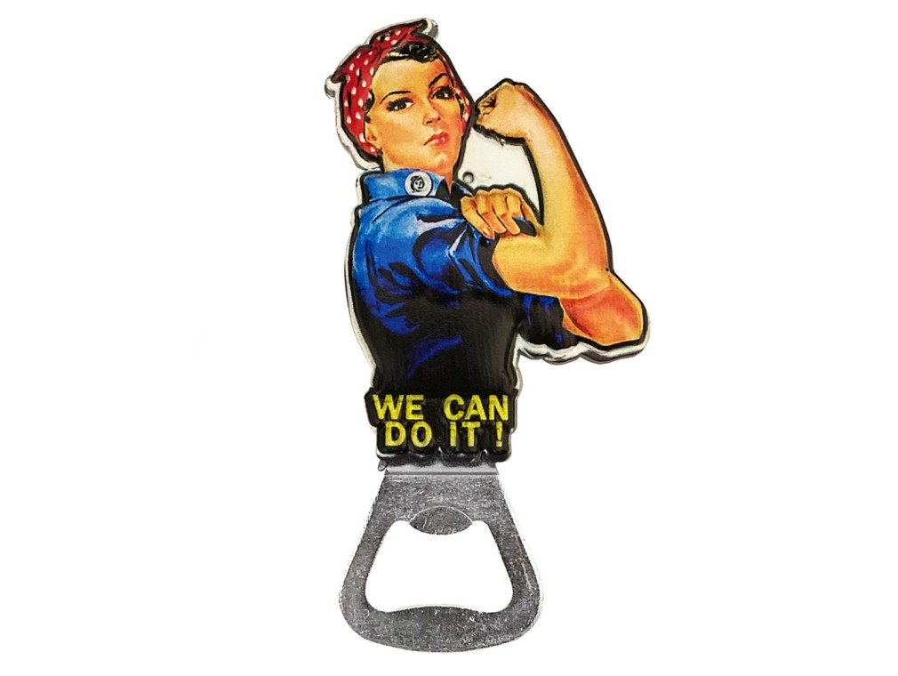 【Rosie The Riveter Magnetic Bottle Opener】 ボトルオープナー 栓抜き マグネット