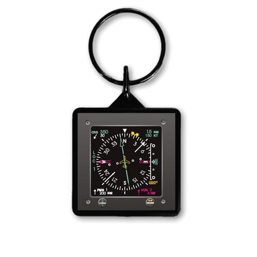 【Trintec Square HSI Keychain】 航空計器 キーホルダー KC-HSI
