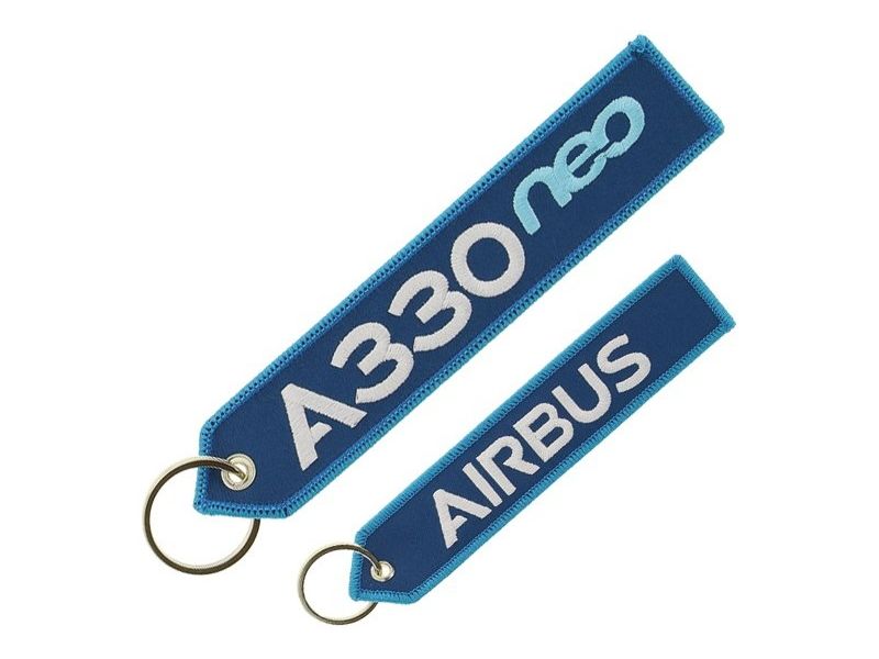 【A330neo/AIRBUS】 エアバス 刺繍 キーリング