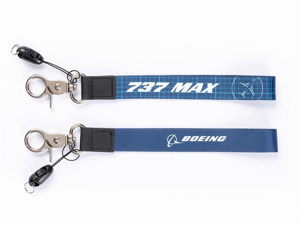 【Boeing 737 MAX Aero Graphic Keychain】 ボーイング キーホルダー ストラップ