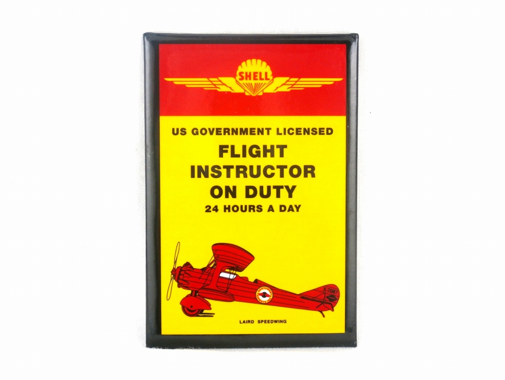 FLIGHT INSTRUCTOR ON DUTY 飛行機 マグネット