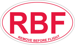 「REMOVE BEFORE FLIGHT」 ステッカー