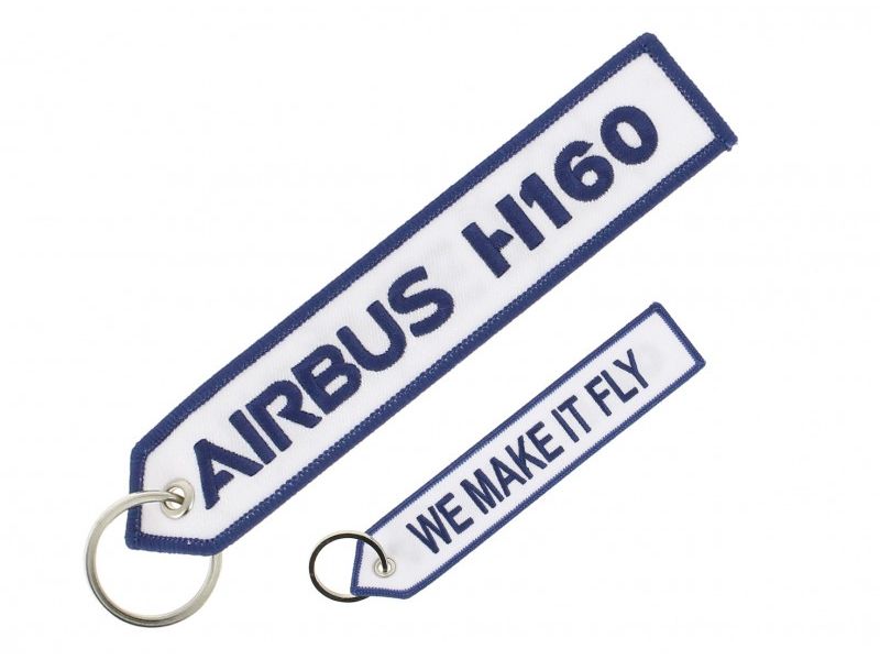 【WE MAKE IT FLY/AIRBUS H160】 エアバス 刺繍 キーリング