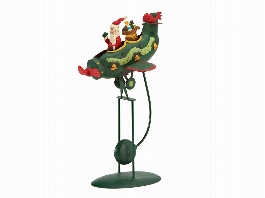 【Santa in Airplane Balancing Model】 飛行機 サンタ 振り子 バランストイ