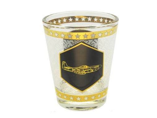 【P-51 Gold Shot Glass】 飛行機 ショットグラス