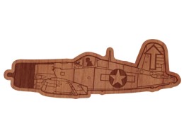 【F4U Wood Sticker】 ウッドステッカー