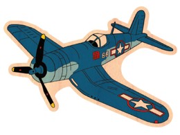 【F4U Colored Wood Sticker】 ウッドステッカー