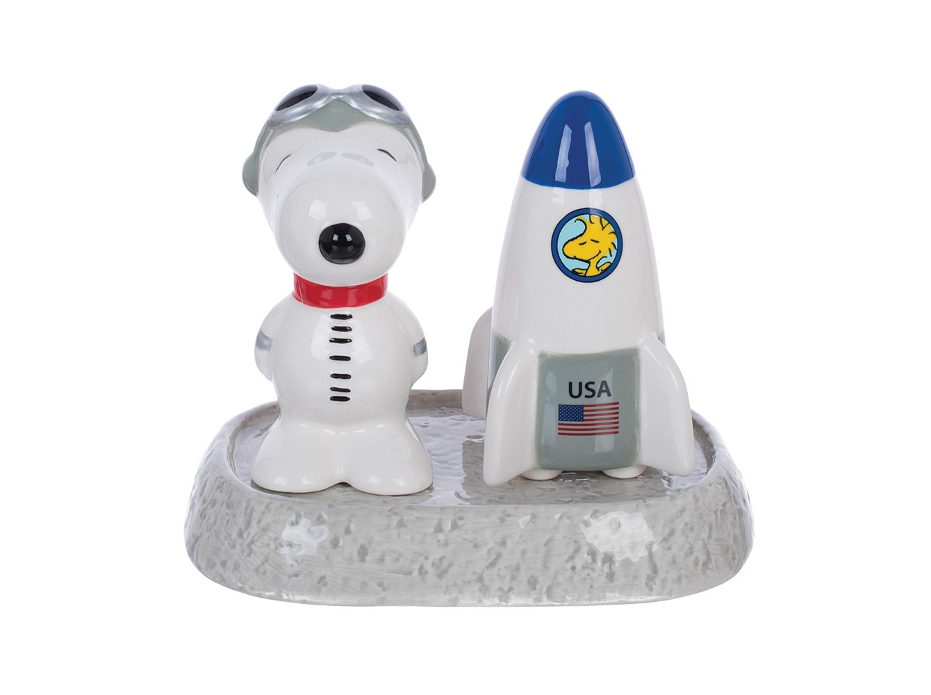 【PEANUTS SNOOPY SALT & PEPPER】 スヌーピー 宇宙飛行士 ソルト & ペッパー （塩・こしょう入れ）