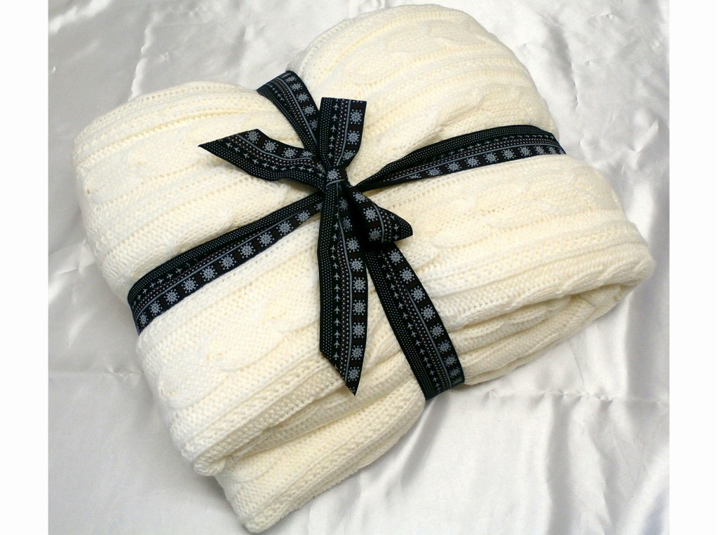 【Boeing Jet Snowflake Blanket】 ボーイング  ジェット スノーフレーク ニット ブランケット