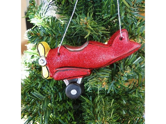 【Open Cockpit Airplane Ornament】 飛行機 クリスマス オーナメント