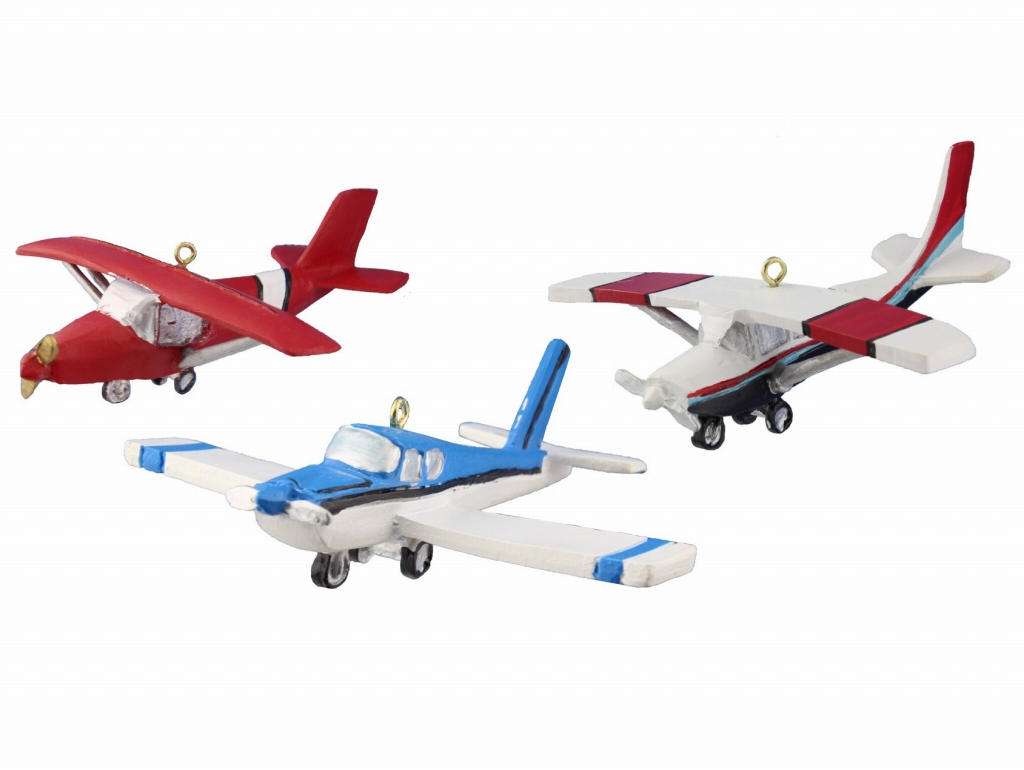 【Experimental Aircraft Ornaments】 飛行機 オーナメント 3個セット