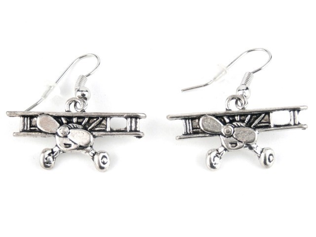 【Biplane Earrings】 複葉機 シルバー ピアス