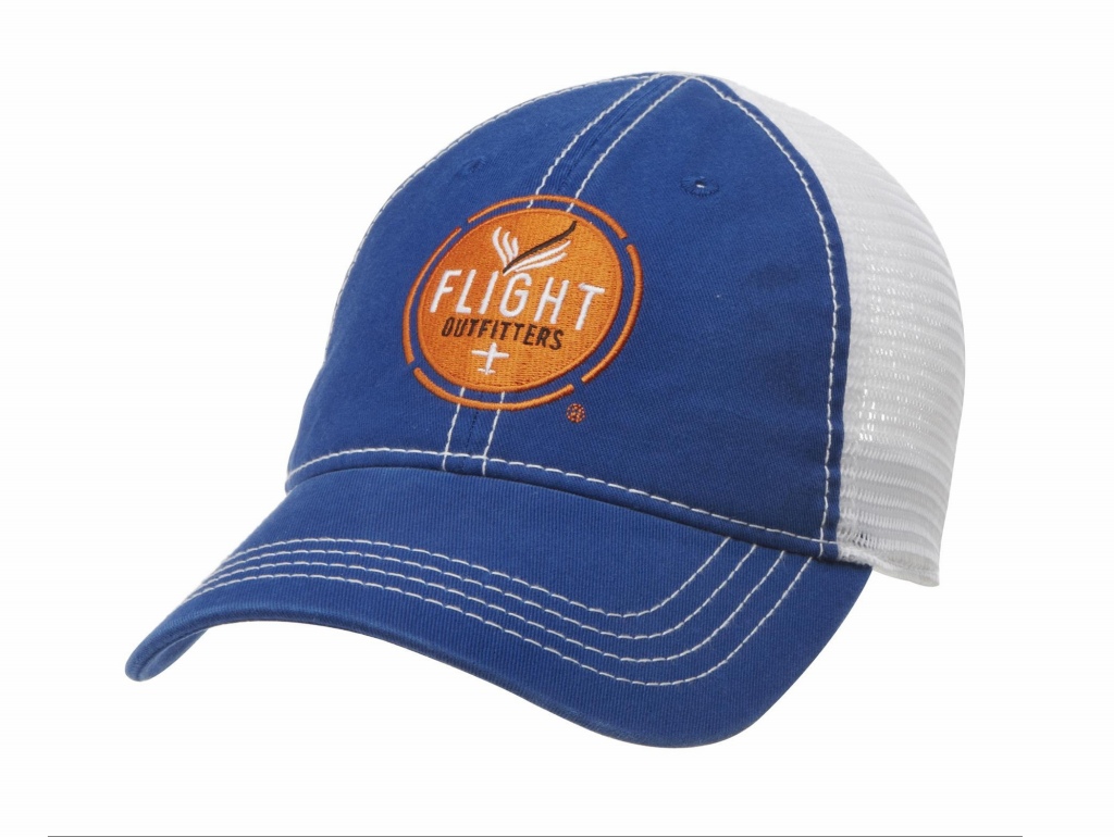 【Flight Outfitters】 Blue Trucker Hat (刺繍 飛行機 キャップ)