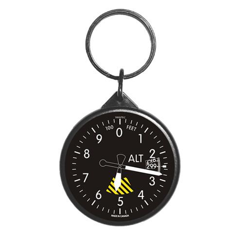 【Trintec Classic Altimeter Round Keychain】 航空計器 高度計 キーホルダー KCR60