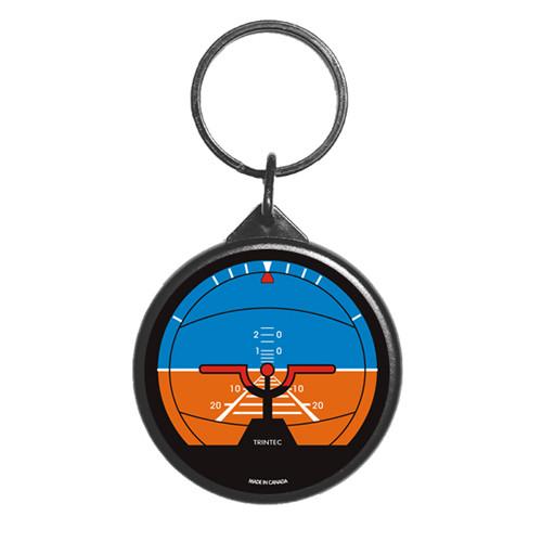 【Trintec Classic Horizon Round Keychain】 航空計器 キーホルダー KCR63