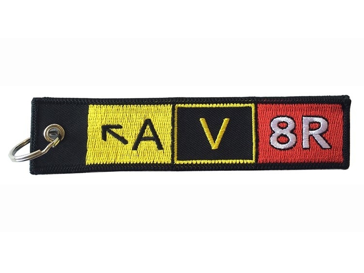 【AV8R Embroidered Keychain】 タキシー・ウェイ 刺繍 キーリング