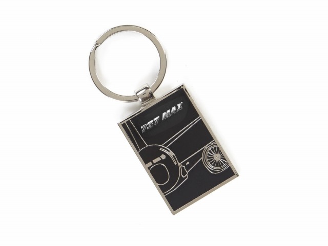 【Boeing 737 MAX Midnight Silver】 ボーイング キーホルダー