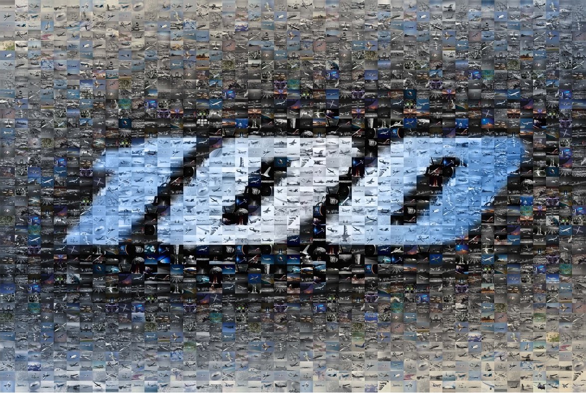【Boeing 100th Anniversary】  ボーイング モザイク ポスター