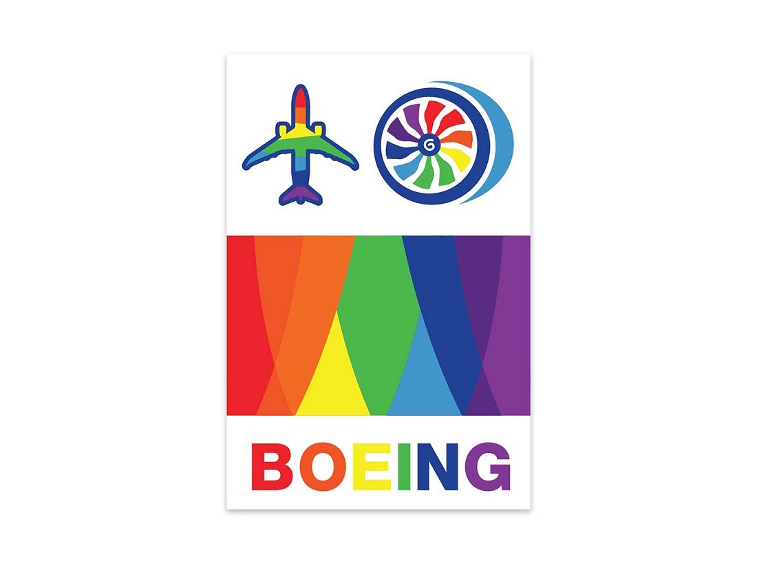 【Boeing Pride Stickers】 ボーイング レインボー ステッカー