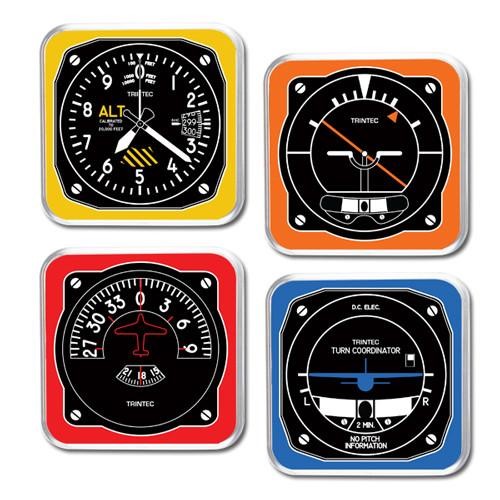 【Trintec Retro Coaster Set】 航空計器 スクエア コースター セット 1949-R