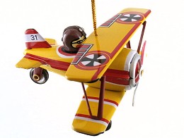 Biplane Ornament <複葉機 飛行機 ブリキ オーナメント >