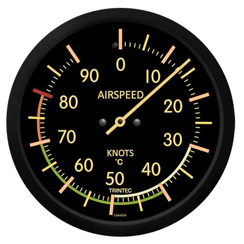 【Trintec Vintage Airspeed Thermometer】 航空計器 速度計 温度計 9061VC