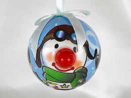 スノーマン パイロット オーナメントボール <クリスマス オーナメント>