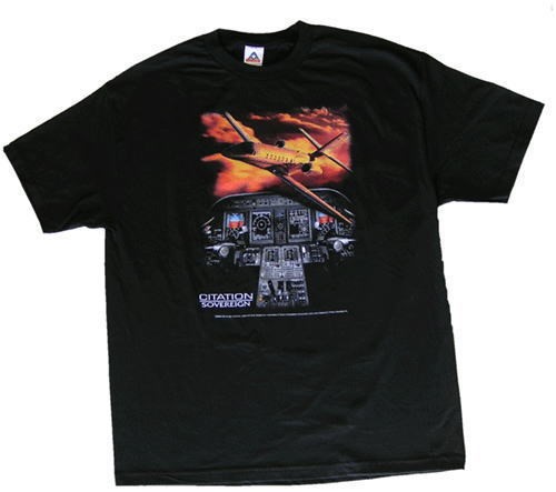 セスナ　サイテーション　ソヴリン　Ｔシャツ（黒）