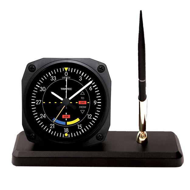【Trintec VOR Desk Pen Set】 航空計器 ペンスタンド 目覚し時計 DS64
