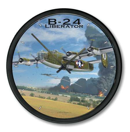 B-24 リベレーター (Liberator) 飛行機 壁掛時計 10"