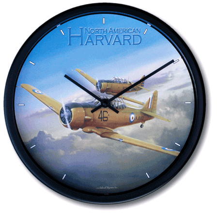 ノースアメリカンハーバード (North American Harvard) 飛行機 壁掛時計 10"