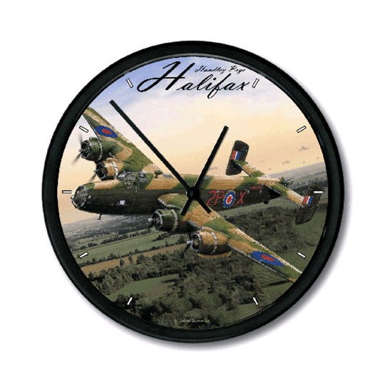 Handley Page Halifax 飛行機 壁掛け時計 10"