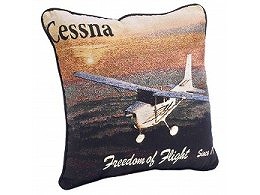 飛行機 ジャガード織 クッション Cessna/BlueAngels/PiperCub