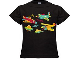 飛行機　カラフルキッズ　Tシャツ