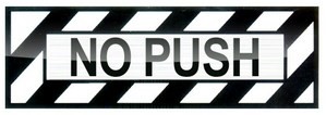 『NO PUSH』ステッカー