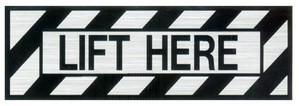 『LIFT HERE』ステッカー