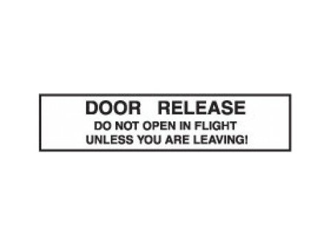 DOOR RELEASE DECAL