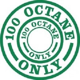 『100 OCTANE FUEL PLACARD』