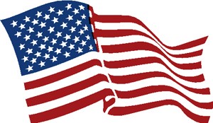 『アメリカンフラッグ』DECAL 6"ウエーブ