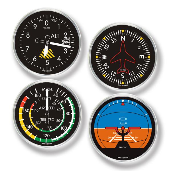 【Trintec Round Coaster Set】 航空計器 ラウンド コースター セット 9010