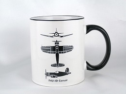 F-4Uコルセア　マグカップ（ブラックハンドル）