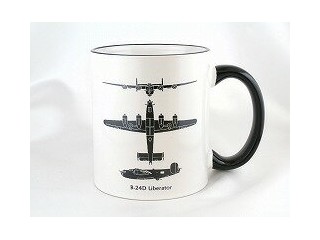 B-24リベレーター　マグカップ（ブラックハンドル）