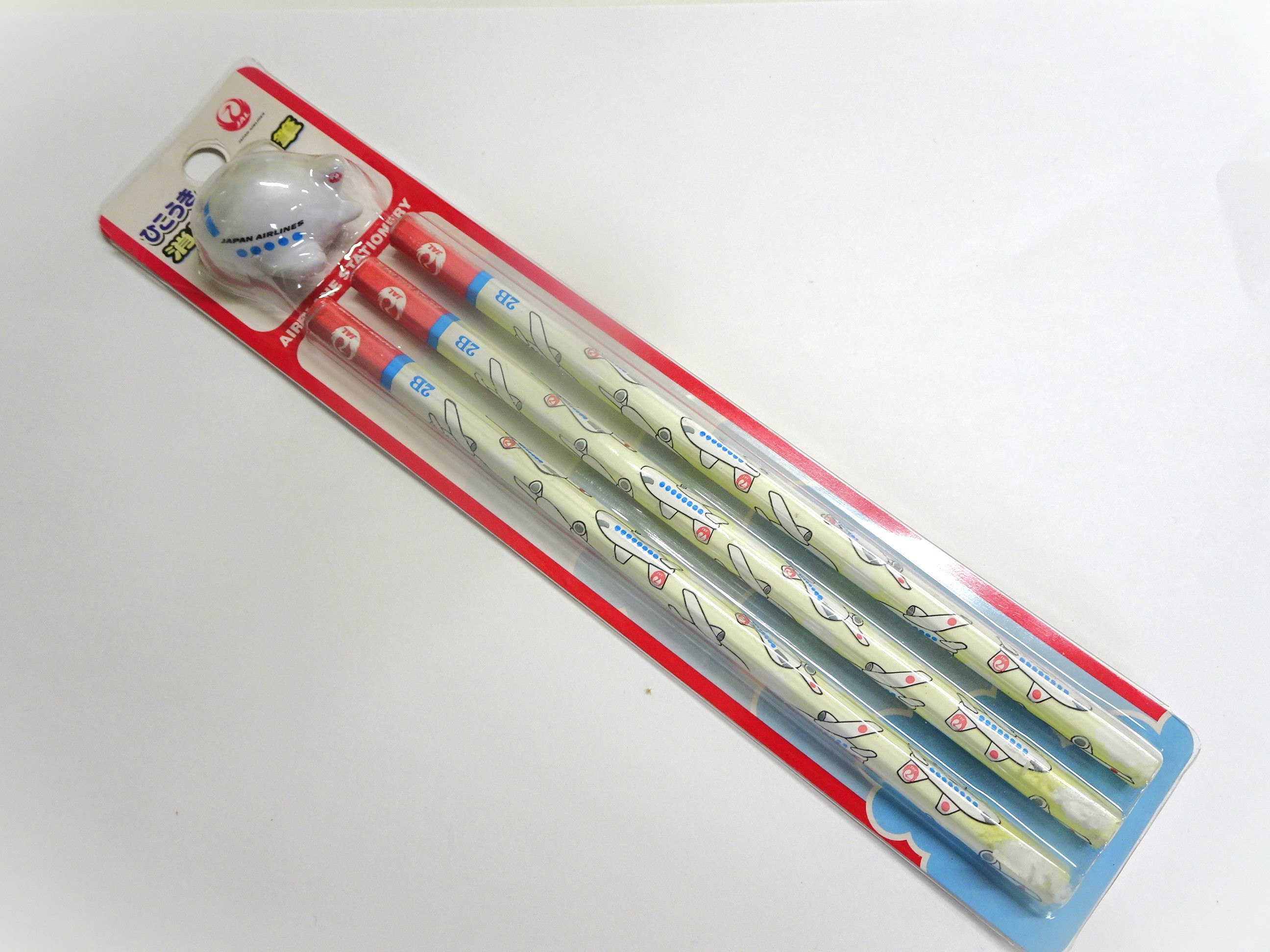 ※ジャンク品　JAL　ひこうき 消しゴム&えんぴつセット