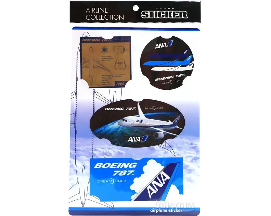 【AIRLINE COLLECTION STICKER】　ステッカー　ANA × BOEING787
