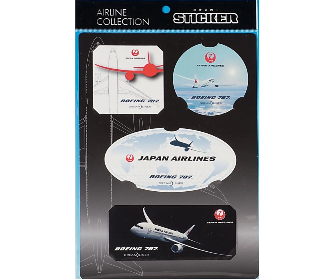 【AIRLINE COLLECTION STICKER】　ステッカー　JAL × BOEING787