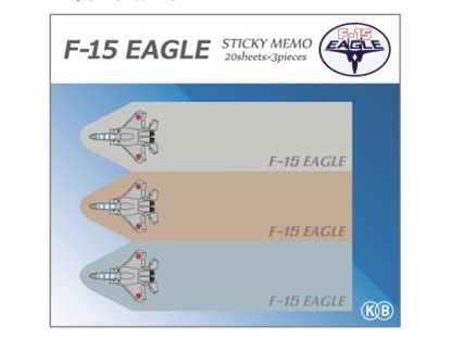 【KB STICKY MEMO】　付箋　F-15 EAGLE