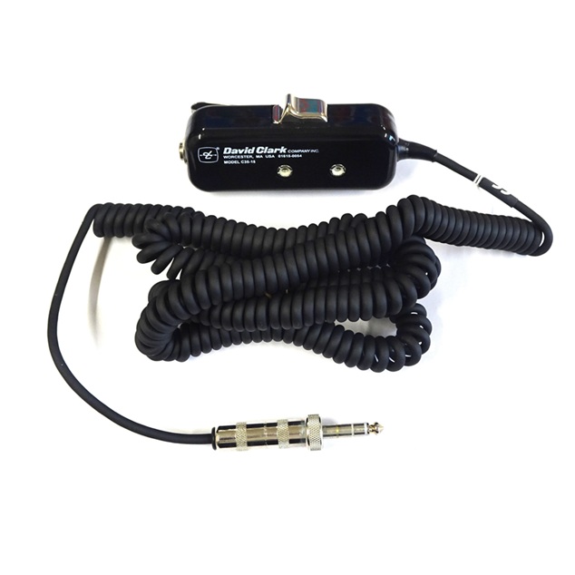 DAVID CLARK グラウンドサポート ベルトステーション コイルコード (15Ft/4.5m) (C35-15)　ロック式プラグ