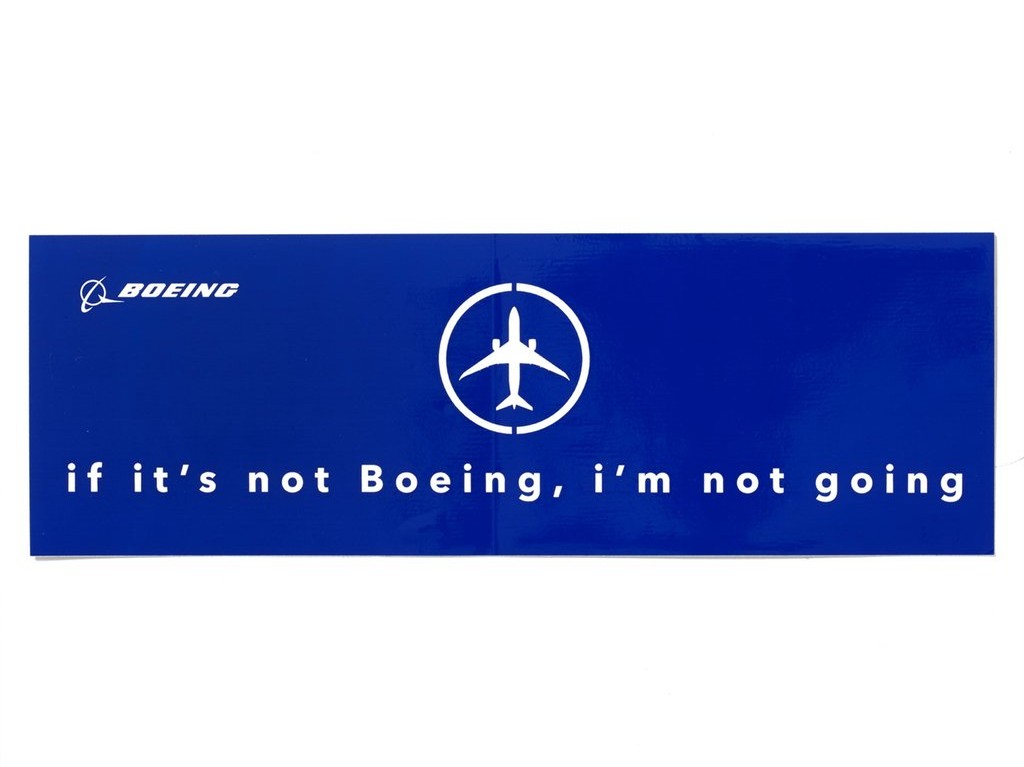 【If It's Not Boeing Sticker】 ボーイング スクエア ステッカー